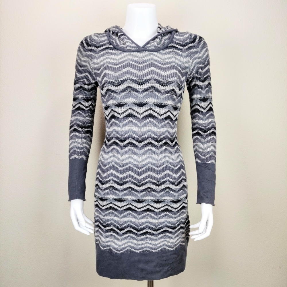 Prana Knit Long Sleeve Hooded Sweater Dress